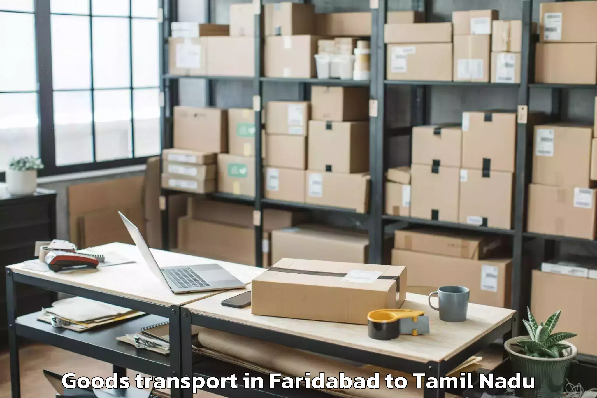 Affordable Faridabad to Anna University Chennai Goods Transport